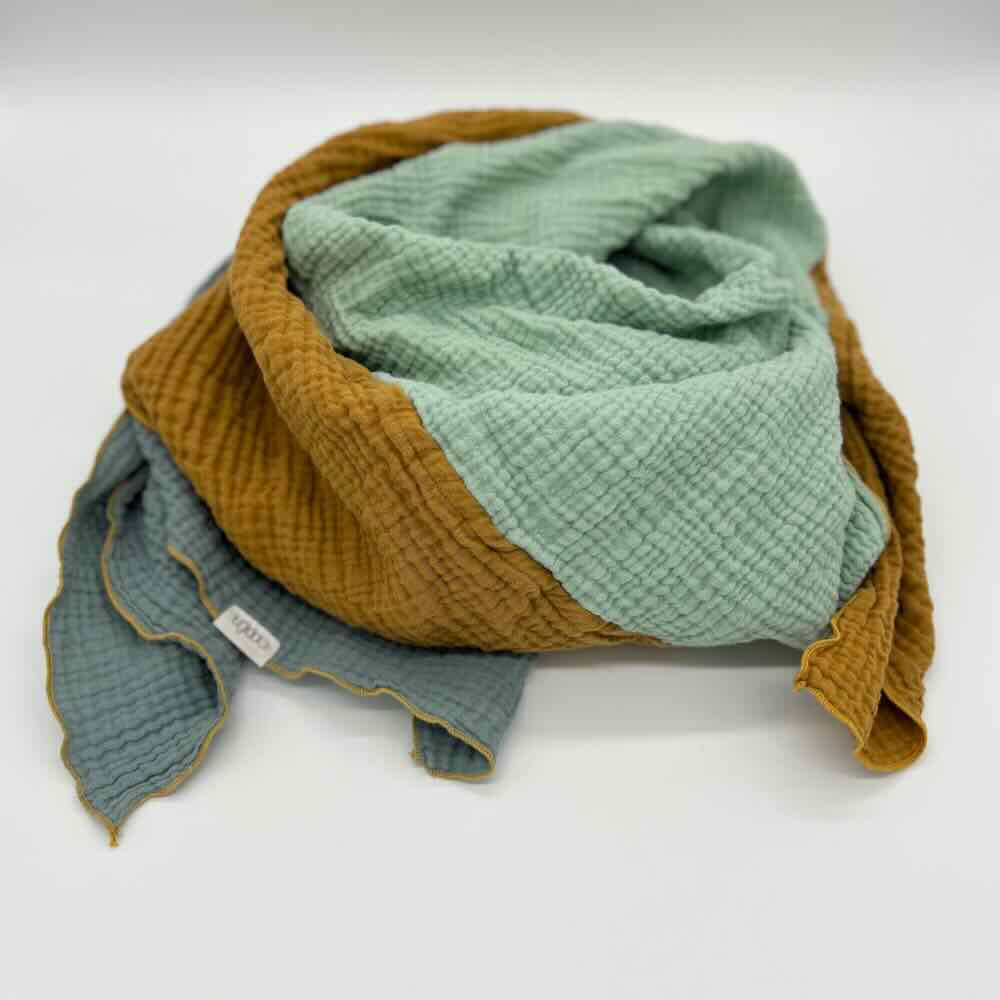 MUSSELINTUCH MAXI FÜR ERWACHSENE 125X125CM MEHRFARBIG