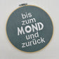 WANDBILD IM STICKRAHMEN • BIS ZUM MOND